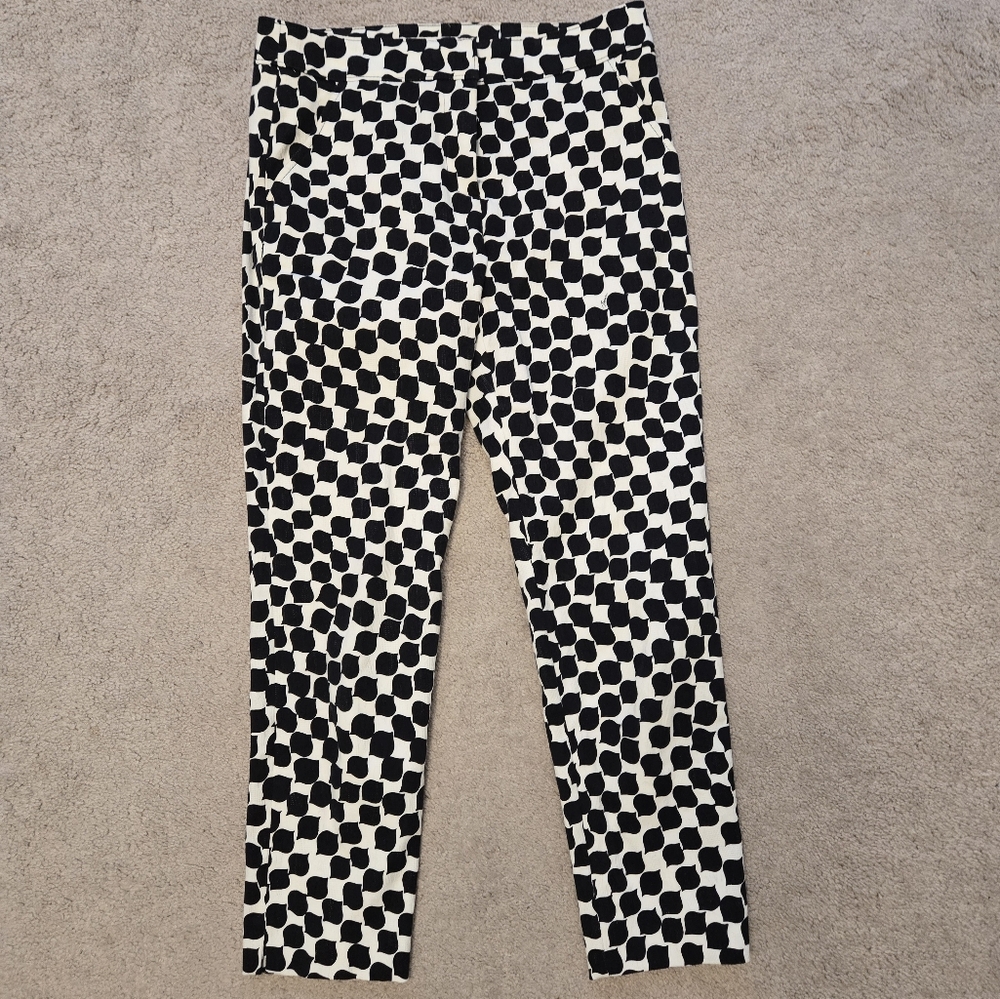 Tina Turk Black & White Patterned Stretch Pants